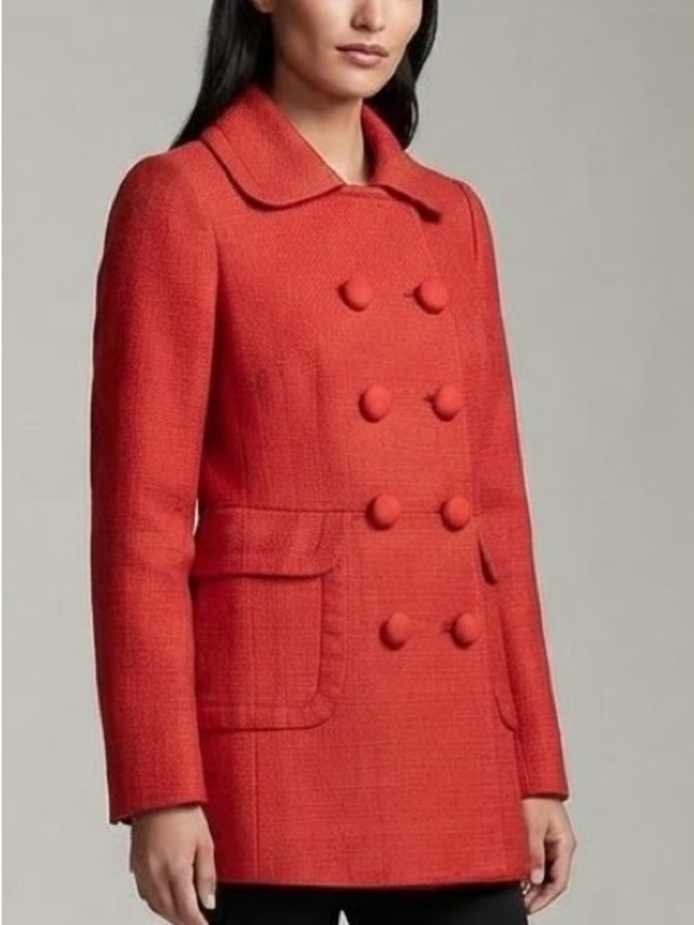 Banana Republic Double Breasted Coat Jacket Orange - XS